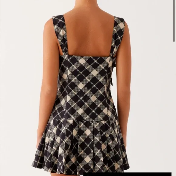 Peppermayo Exclusive - Tuni Mini Dress - Taupe Check - Picture 4 of 8